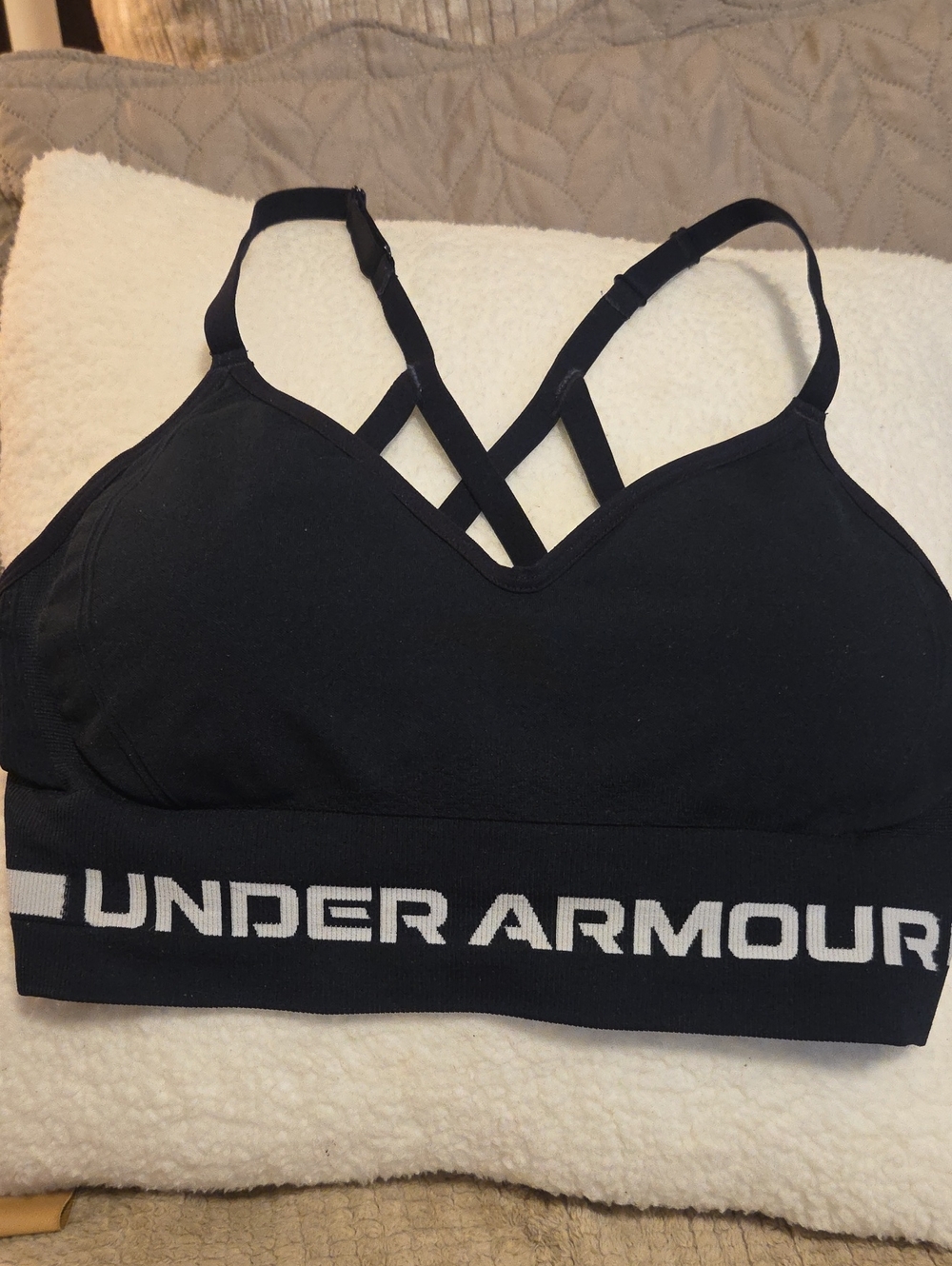 Under Armour Black Crisscross Strap Sports Bra